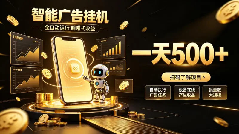 456e7179bfe121d59052f15299e04e56.jpeg 智能广告挂G项目,无需人工值守,全自动躺賺增收,单日收益可达500+【揭秘】