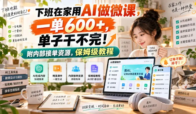 d408a9afc77d987beef6f4706871dd74.jpeg 下班在家用AI做微课,一单600+,单子干不完!附内部接单资源,保姆级教程【揭秘】