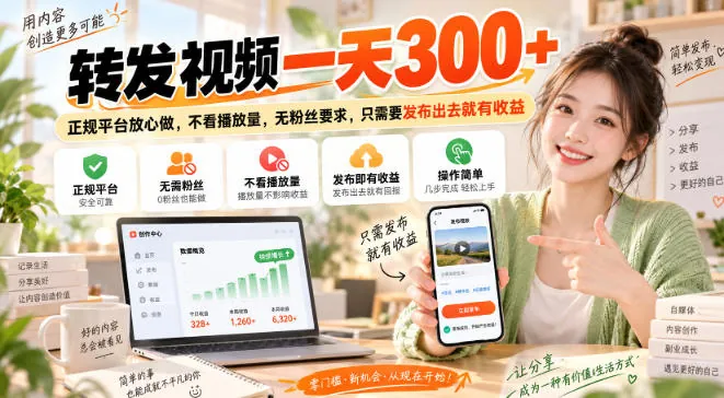 b16f16c392958e0d5bc4b99f7b93fd6a.jpeg 转发视频一天300+,正规平台放心做,不看播放量,无粉丝要求,只需要发布出去就有收益【揭秘】