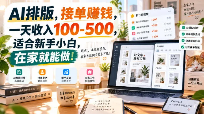 e98bc786e3bcddd6d5c805965e0f1105.jpeg AI排版,接单賺钱,一天收入100-500,适合新手小白,在家就能做!