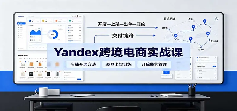 yandex跨境电商实战课：平台入门、开店、物流、选品上架与定价全流程