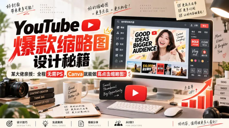e3f50acfb2437858175571907a3466b7.jpeg YouTube爆款缩略图设计秘籍,某油管大佬(610万订阅者)亲授,全程无需PS,Canva就能做高点击缩略图!【原创双语字幕】