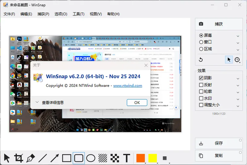 截图神器 WinSnap v6.3.1绿色版