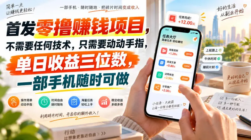 127108662319e3601f88bbe4dfc64c40.jpeg 首发零撸賺钱项目,不需要任何技术,只需要动动手指,单日收益三位数,一部手机随时可做【揭秘】