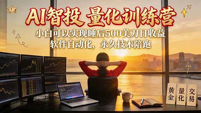 e159e551b7445b98802c1b0b8ba78a30.jpeg (20433期)AI智投EA量化训练营【第三期】,多策略智投+防爆技术+趋势分析 ,轻松上手,矩阵放大,长期稳定。
