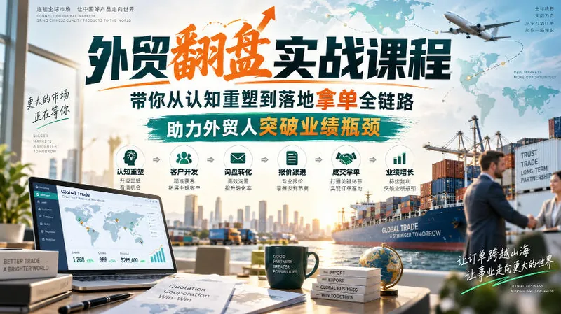 ede37a6d758d78a576e58d6e338eaa58.jpeg 外贸翻盘实战课程,带你从认知重塑到落地拿单全链路,助力外贸人突破业绩瓶颈