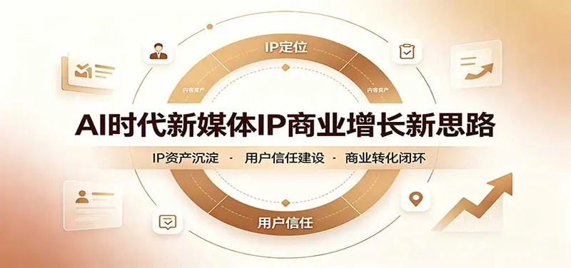AI时代新媒体IP商业增长新思路：摒弃复杂运营套路，用极简思维打通获客路径